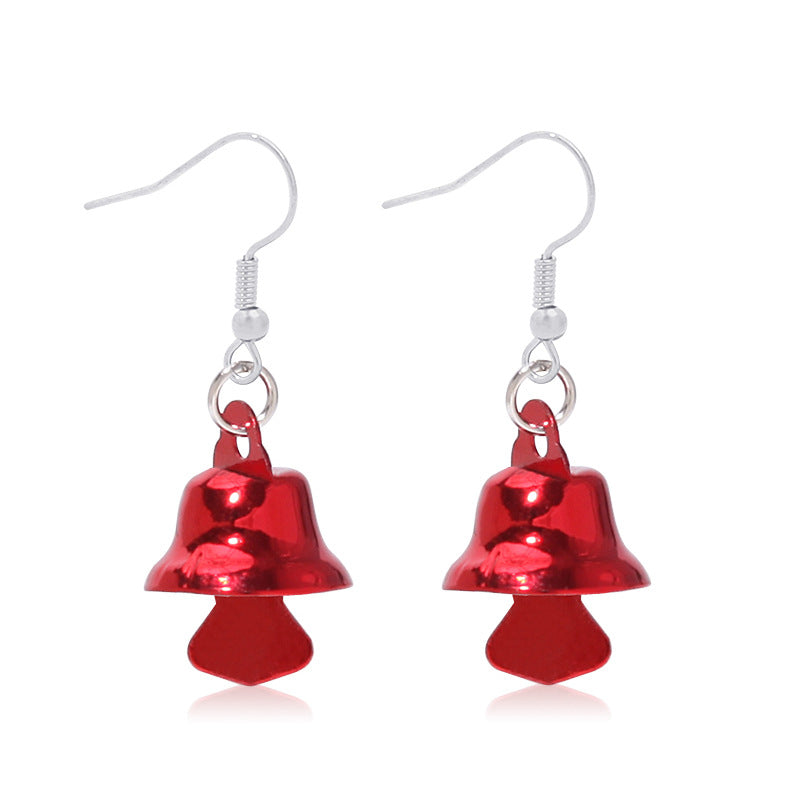 Wholesale 10PCS Christmas Tree Bell Bow Alloy Earrings