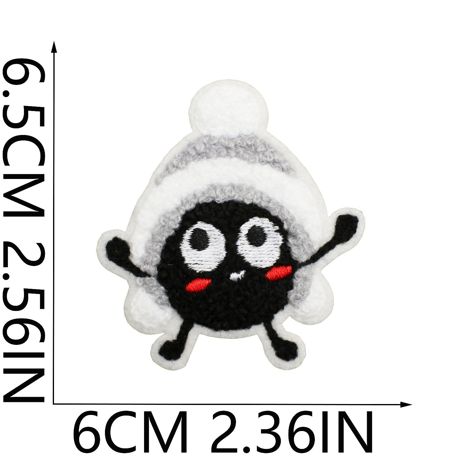 Wholesale Cute Black Coal Polyester Embroidered Patch Funny Charcoal Badge Decorative Clothing Accessory For Gift And Boutique Resale