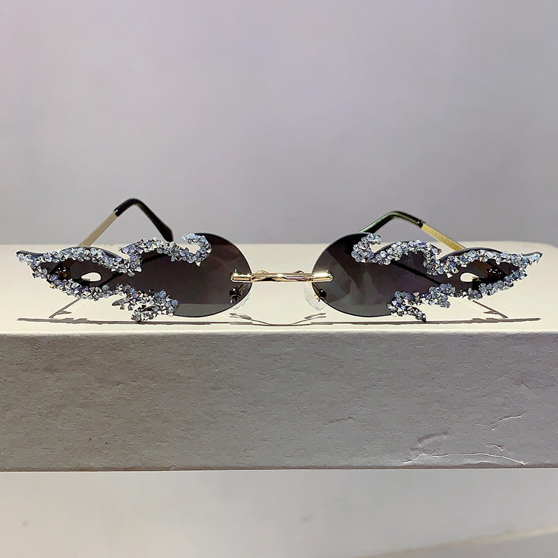 Wholesale Flame Diamond Sunglasses Halloween Fashion Sunglasses