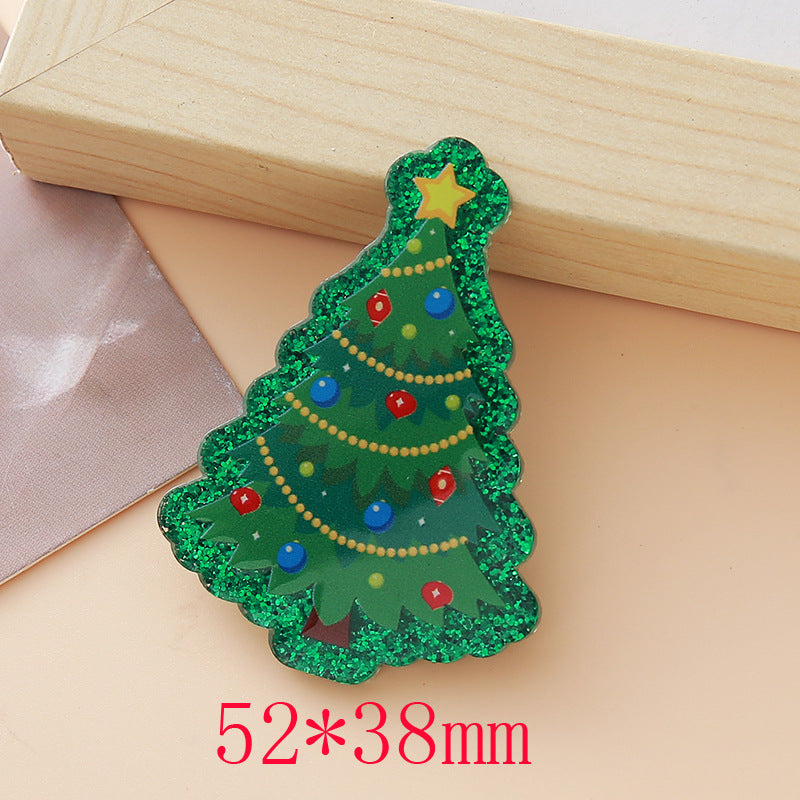 Wholesale 10pcs Glitter and Sparkle Christmas DIY Acrylic Patch