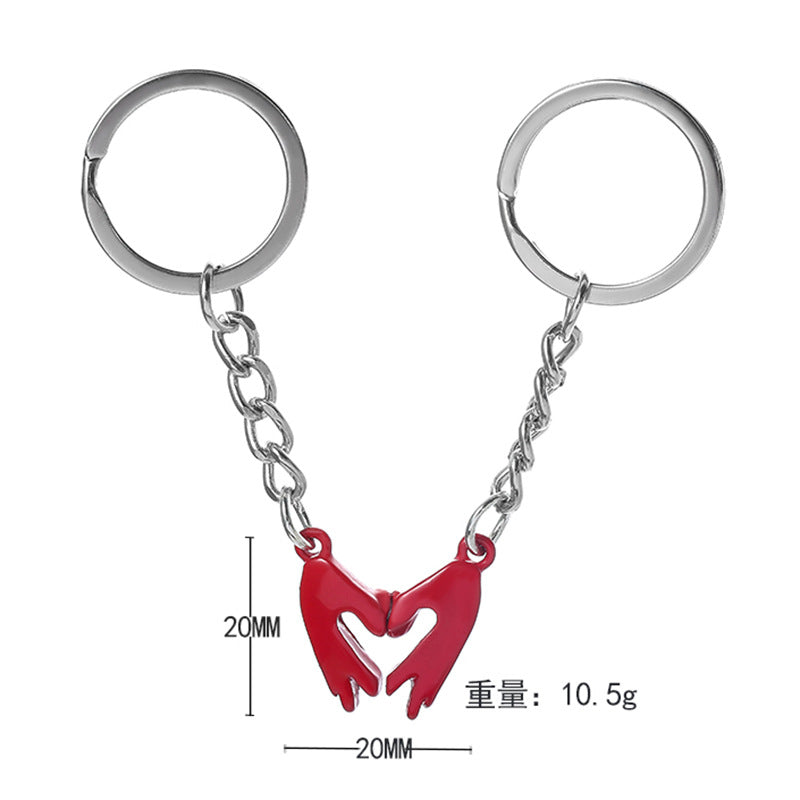 Wholesale Magnet Attraction Love Gesture Zinc Alloy Keychain