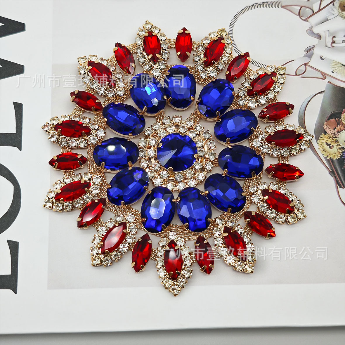 Wholesale Diamond inlaid with colorful sunflower eyes DIY Patches