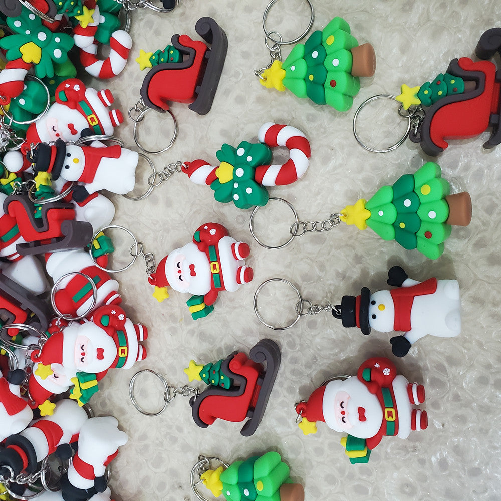 Wholesale Resin Christmas Doll Keychain Decorative Accessories Random