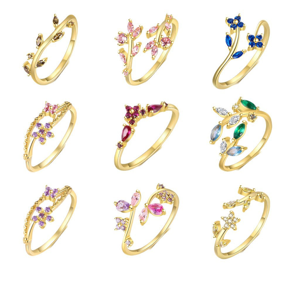 Wholesale S925 Sterling Silver Mori Flower Ring