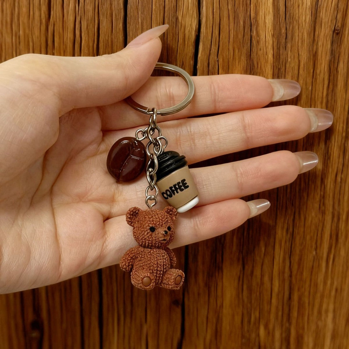 Wholesale Devil' s Eye Metal Geometric Heart Pendant Woven Keychain