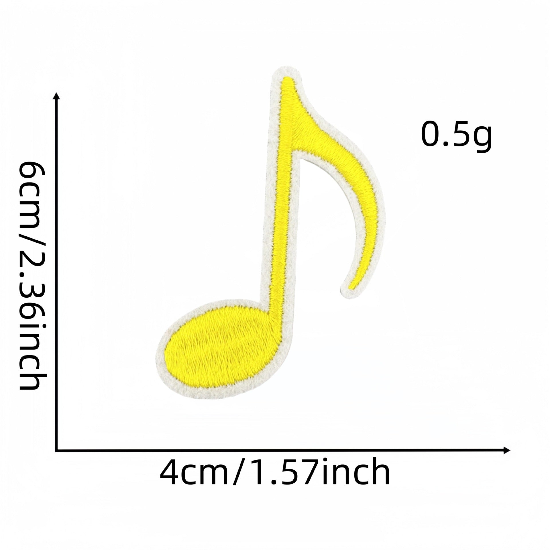 Wholesale Fashion Musical Note Iron On Cloth Patches For DIY Clothing Decoration Boutique Accessory