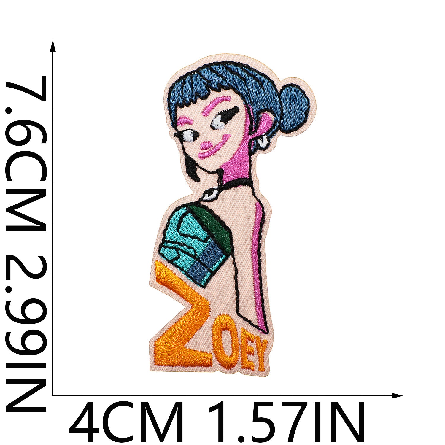 Wholesale Cartoon Girl Devil Colorful Love Embroidery DIY Patches