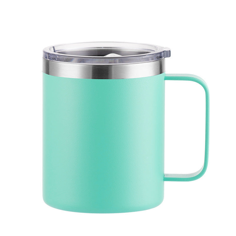 Wholesale Tumbler 12oz Stainless Steel Handle Insulated Solid Color Mug