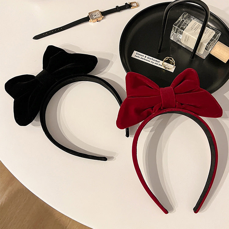 Wholesale Big red three-dimensional bow headband