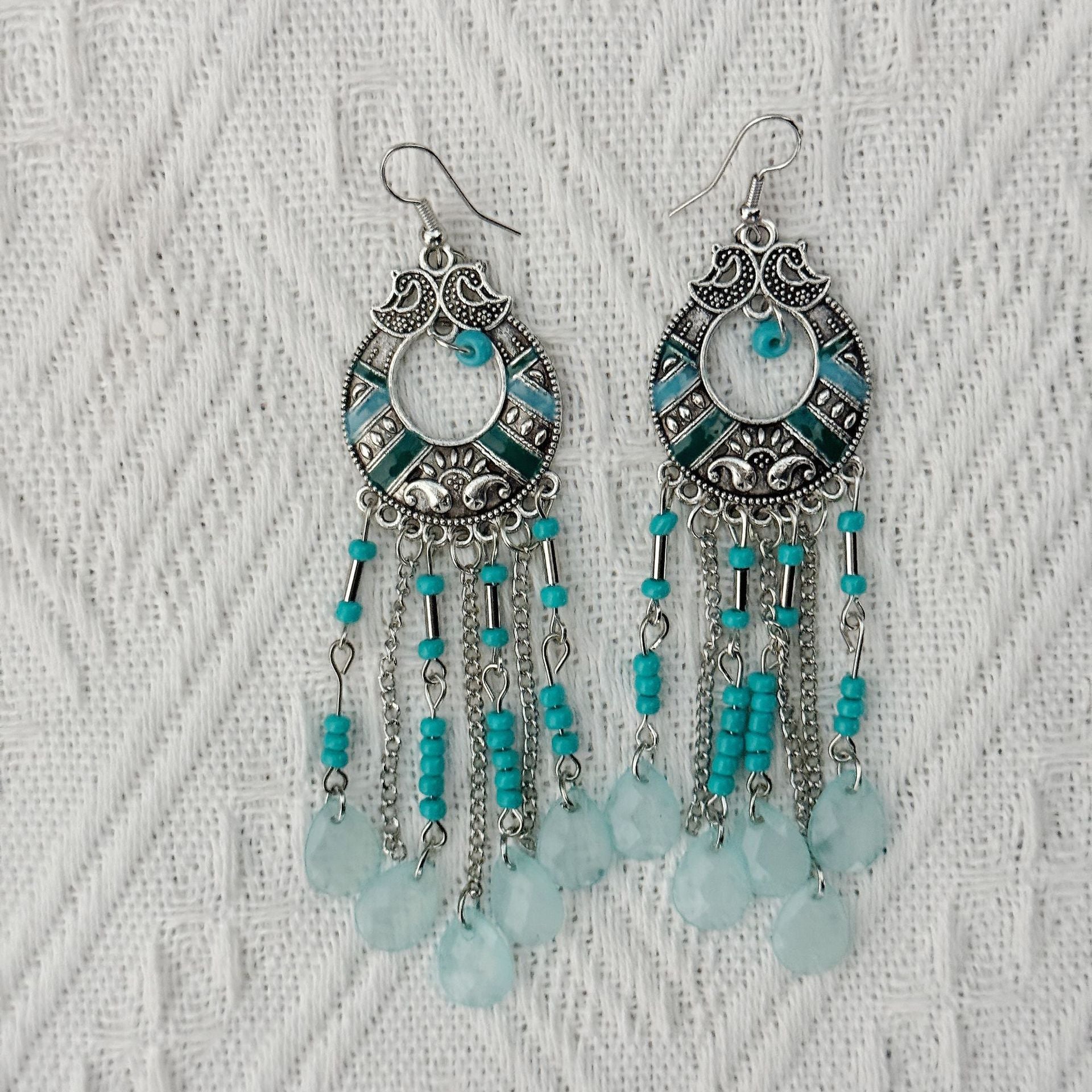 Wholesale Long tassel Bohemian earrings