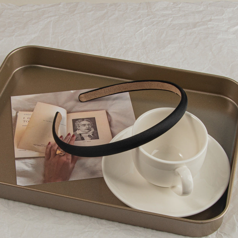 Wholesale Solid color retro satin thin headband sweet temperament hairpin