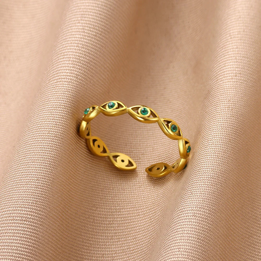 Wholesale Fashion Personalized Devil' s Eye Opening Index Finger Ring