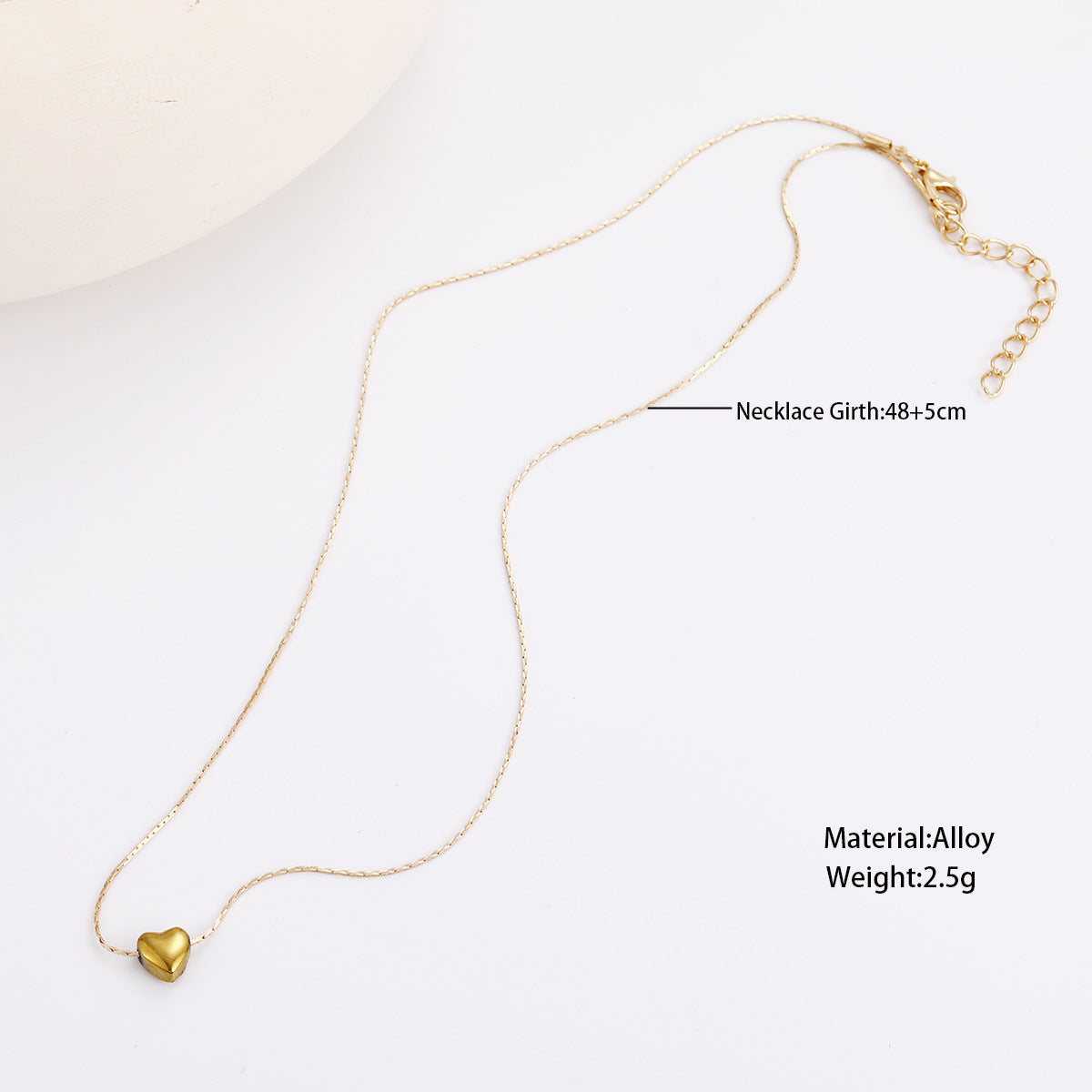 Wholesale Love heart gold ins cool style temperament clavicle chain