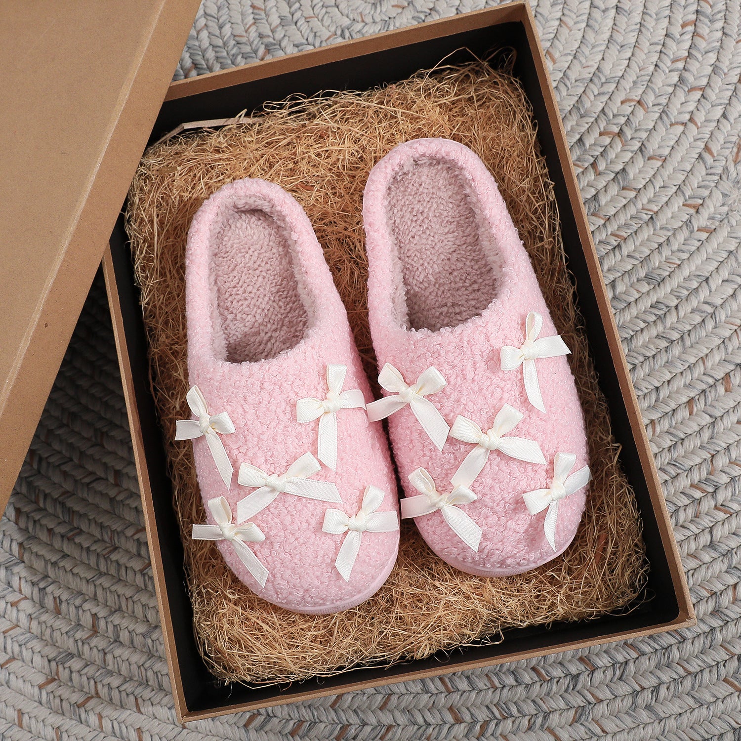 Wholesale  Bow Cotton Slippers for Girls
