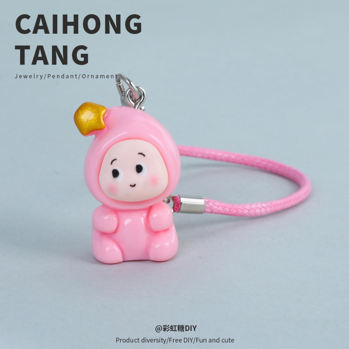 Wholesale Cutel doll resin doll accessories key chain pendant