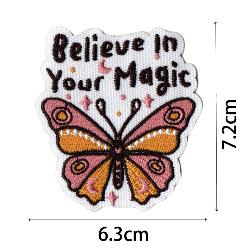 Wholesale Bohemian-inspired text with floral design DIY Patches