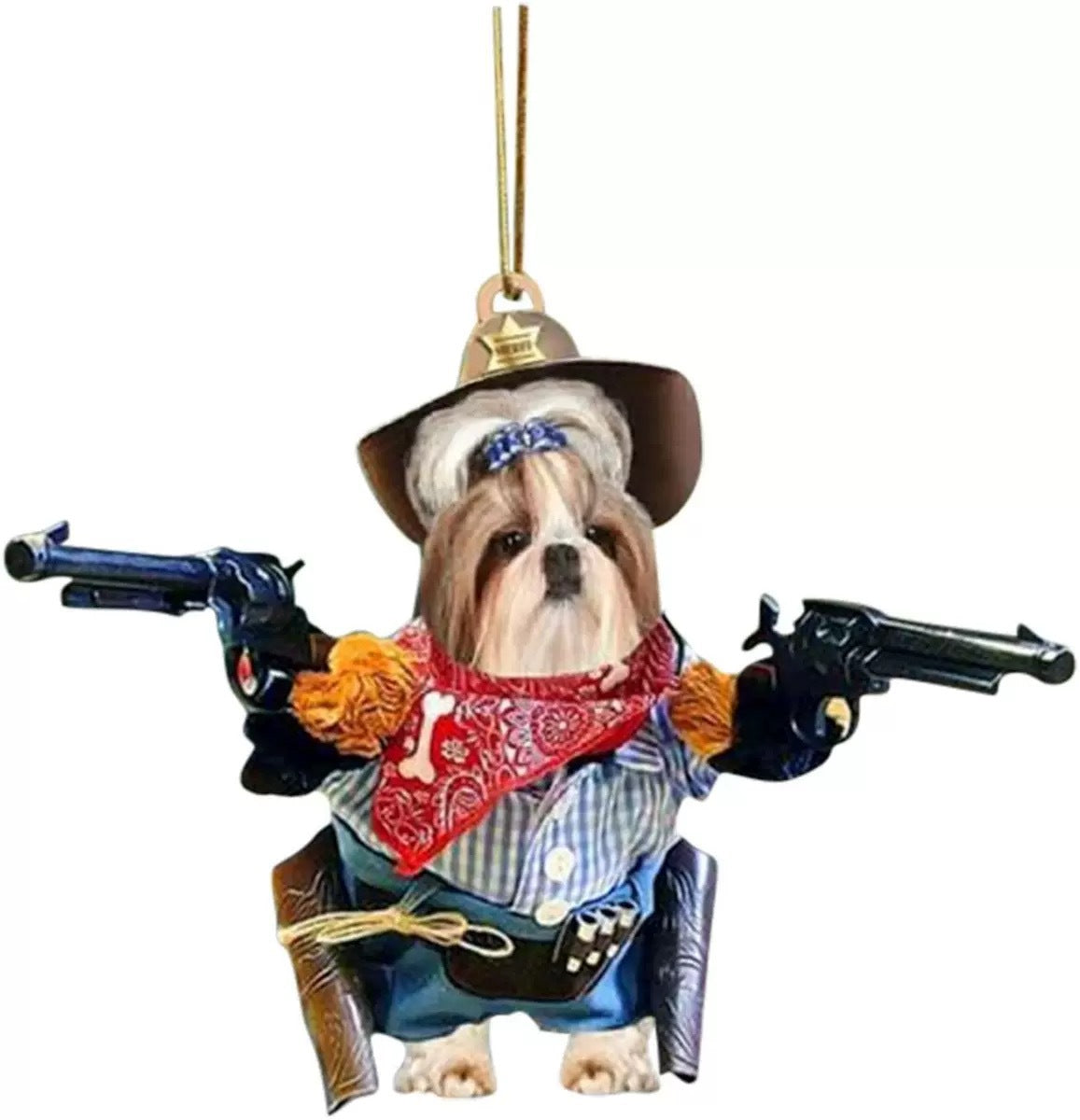 Wholesale Creative Gun Dog Acrylic Car Accessories