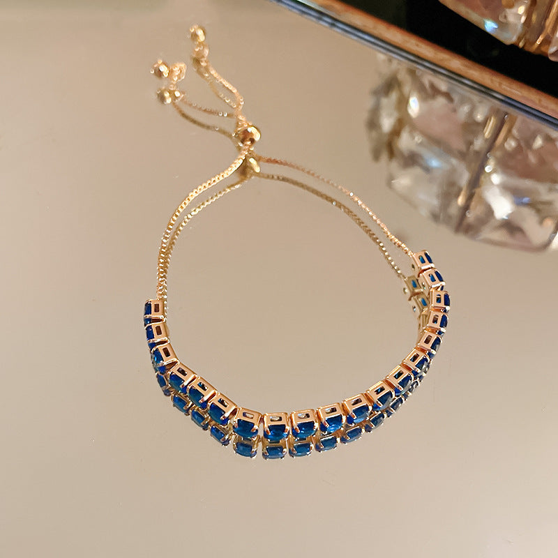 Wholesale Light Luxury Niche Exquisite High-end Pull-out Adjustable Zircon Bracelet