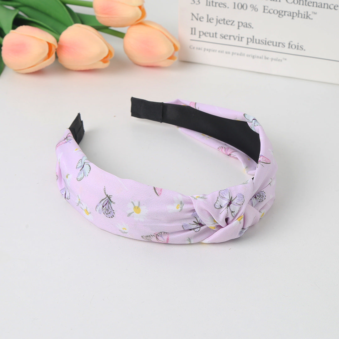 Wholesale Fabric Cross Minimalist Wide Edge Headband