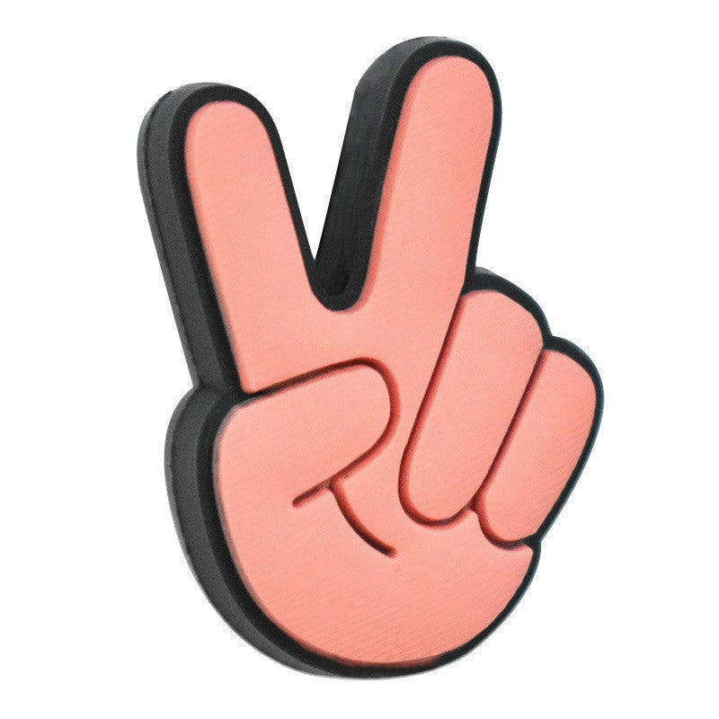 Wholesale Random 100pcs  Cartoon Love and Peace  Focal Beads