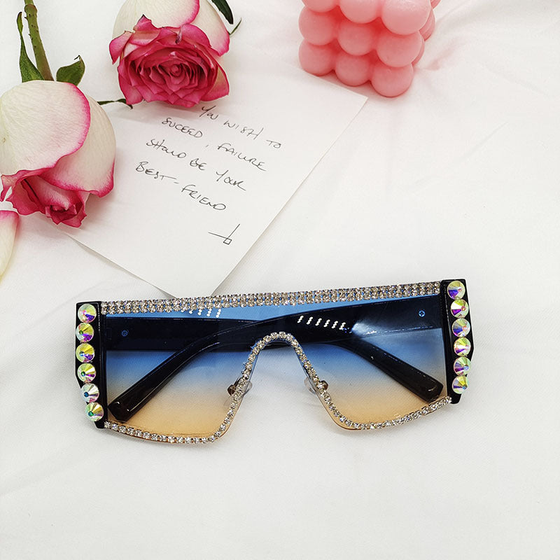 Nuevo al por mayor Gafas de sol de PC de un marco grande de una pieza