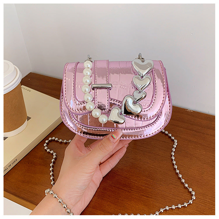 Wholesale Mini Oblique Fashion Shiny Chain Shoulder Bag