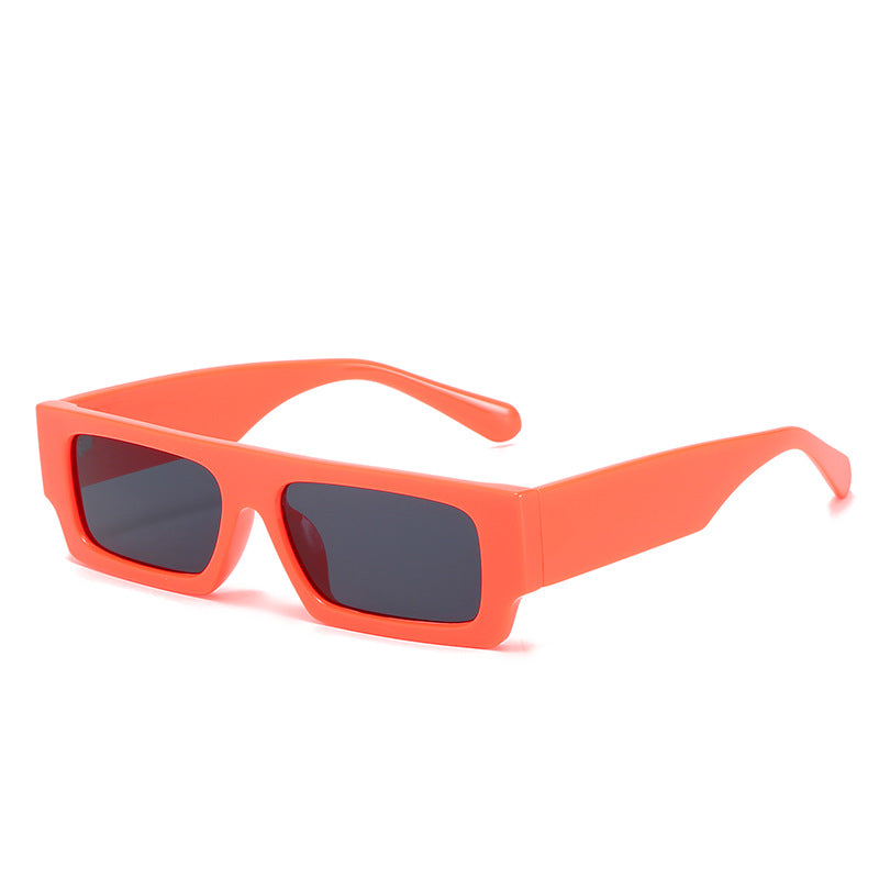 Wholesale Square Frame Simple Colorful Flat Top Sunglasses