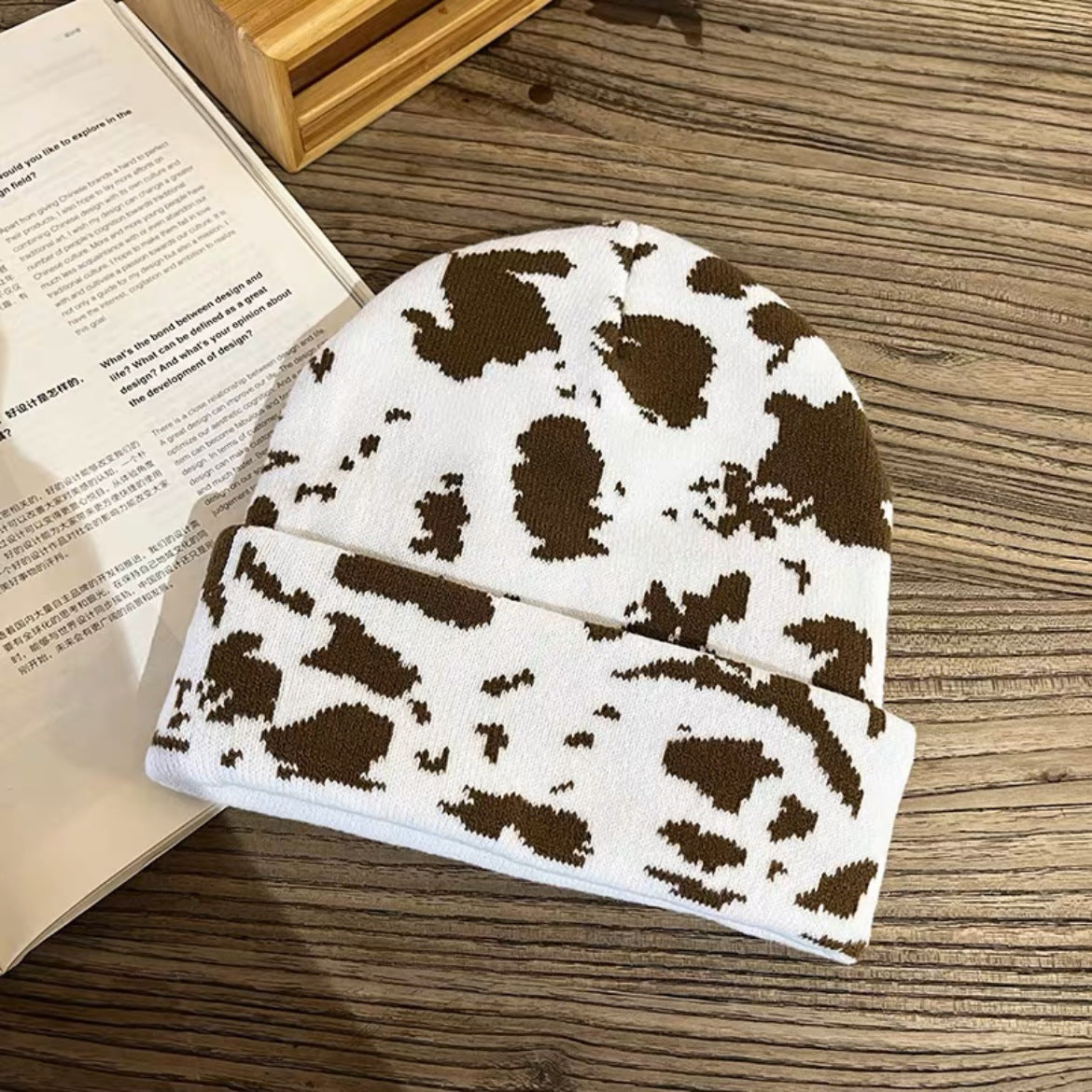 Sombrero de lana de punto de vaca al por mayor