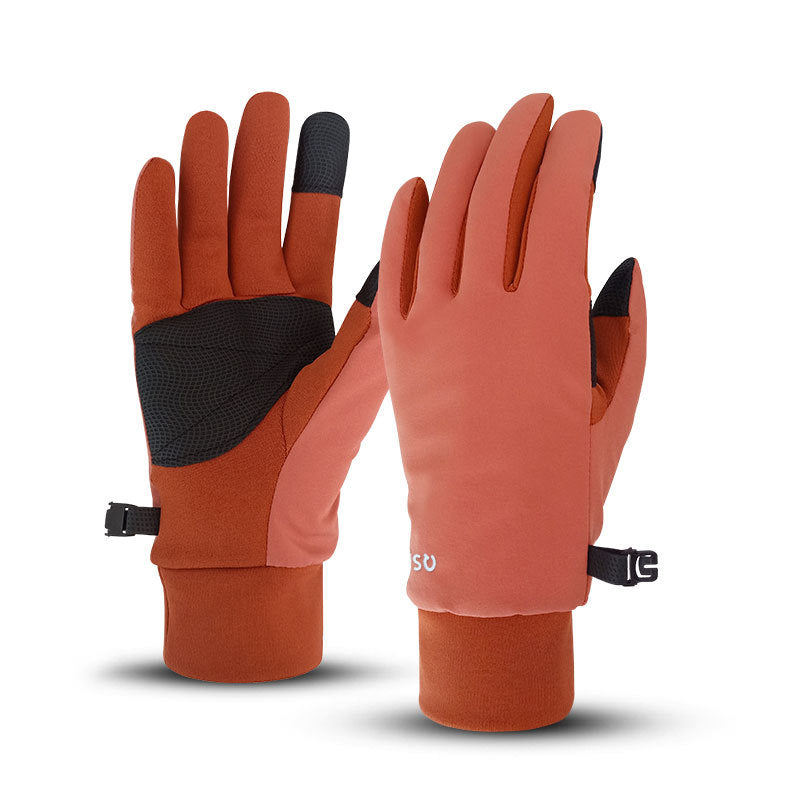 Wholesale Winter Style Solid Color Plush Insulation Polyester Glove