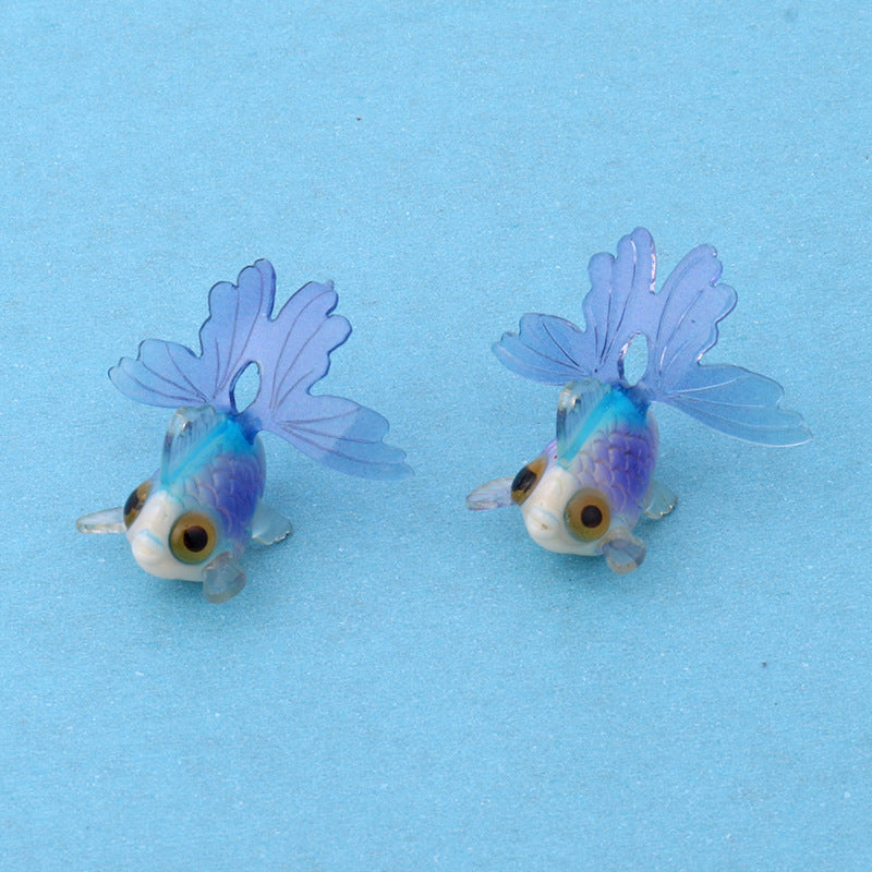 Cuentas colgantes de resina de resina de pez rojo rojo al por mayor