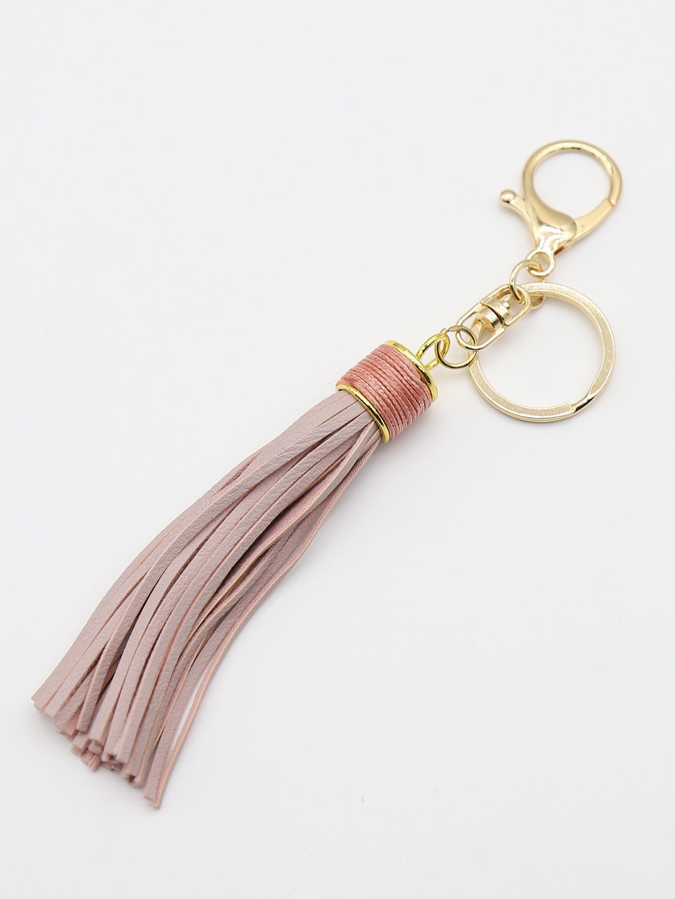Wholesale Wax line alloy gift leather tassel car key chain  bag