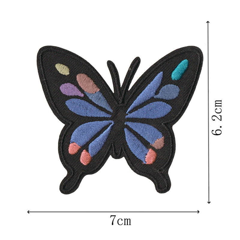 Wholesale Modern Cartoon Black Girl Embroidered Iron On Patches 14 Piece Letter Applique Set For Coat DIY Craft Supply