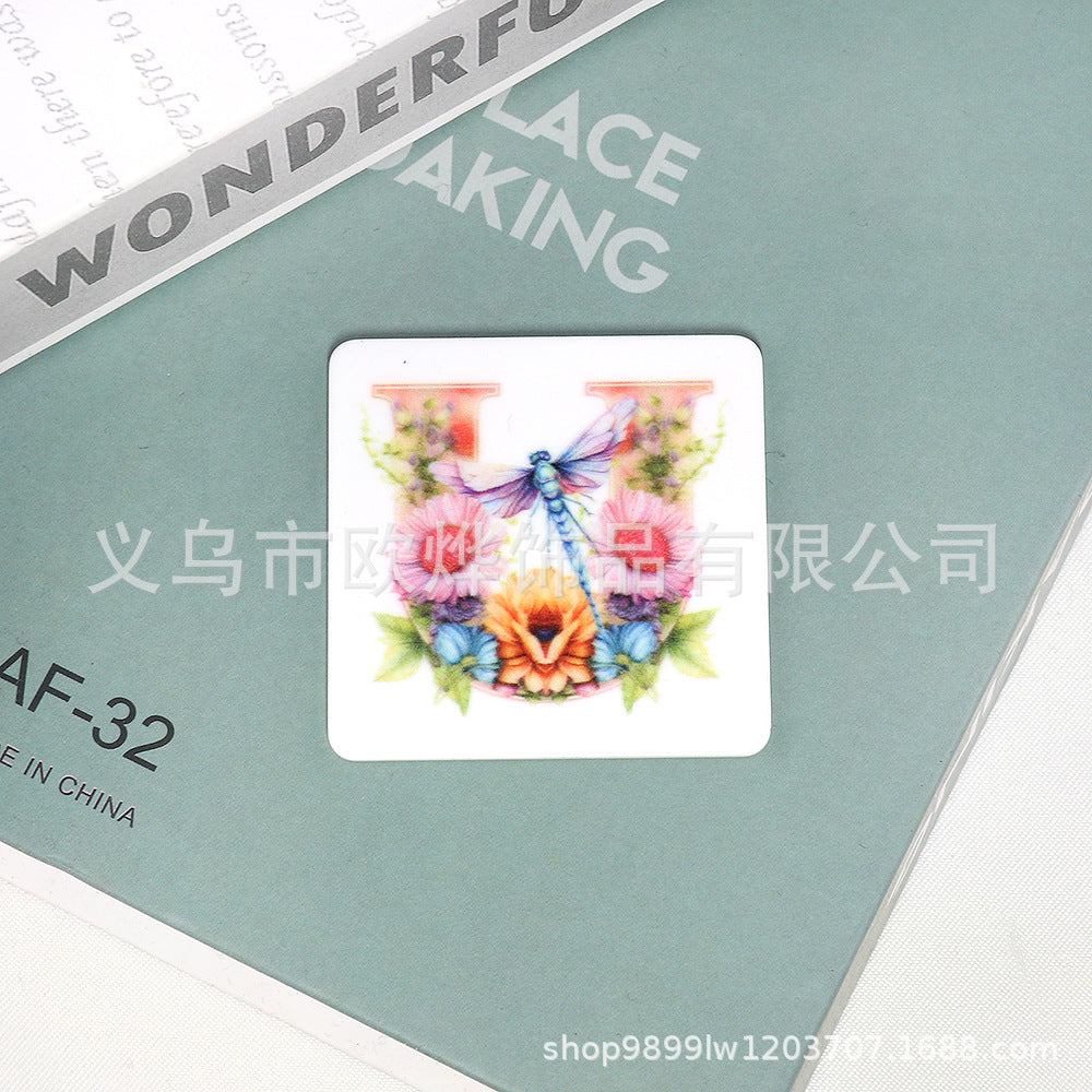Wholesale 10pcs Cartoon Square Butterfly Personalized Bag FlatBack