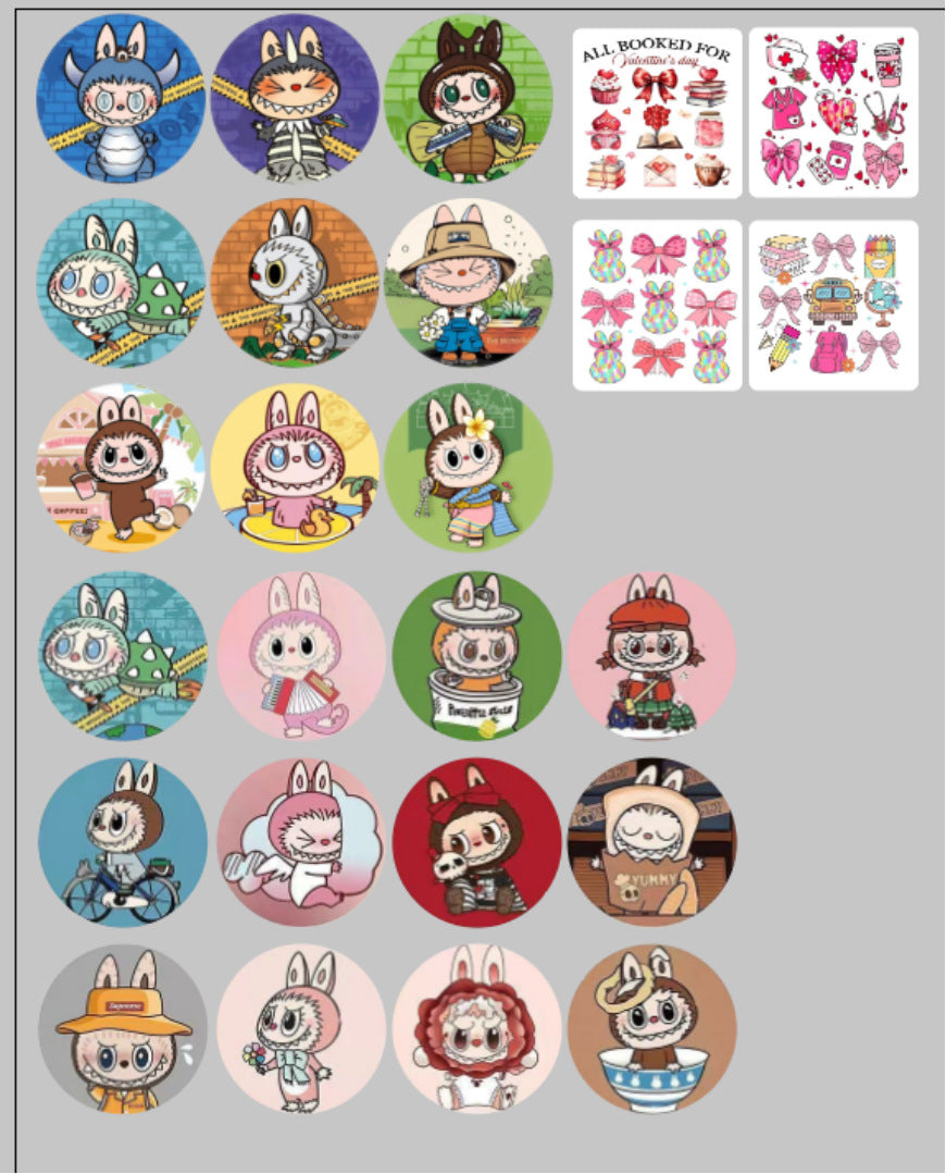 Wholesale 30pcs Luminous printed silicone beads DIY Accessories