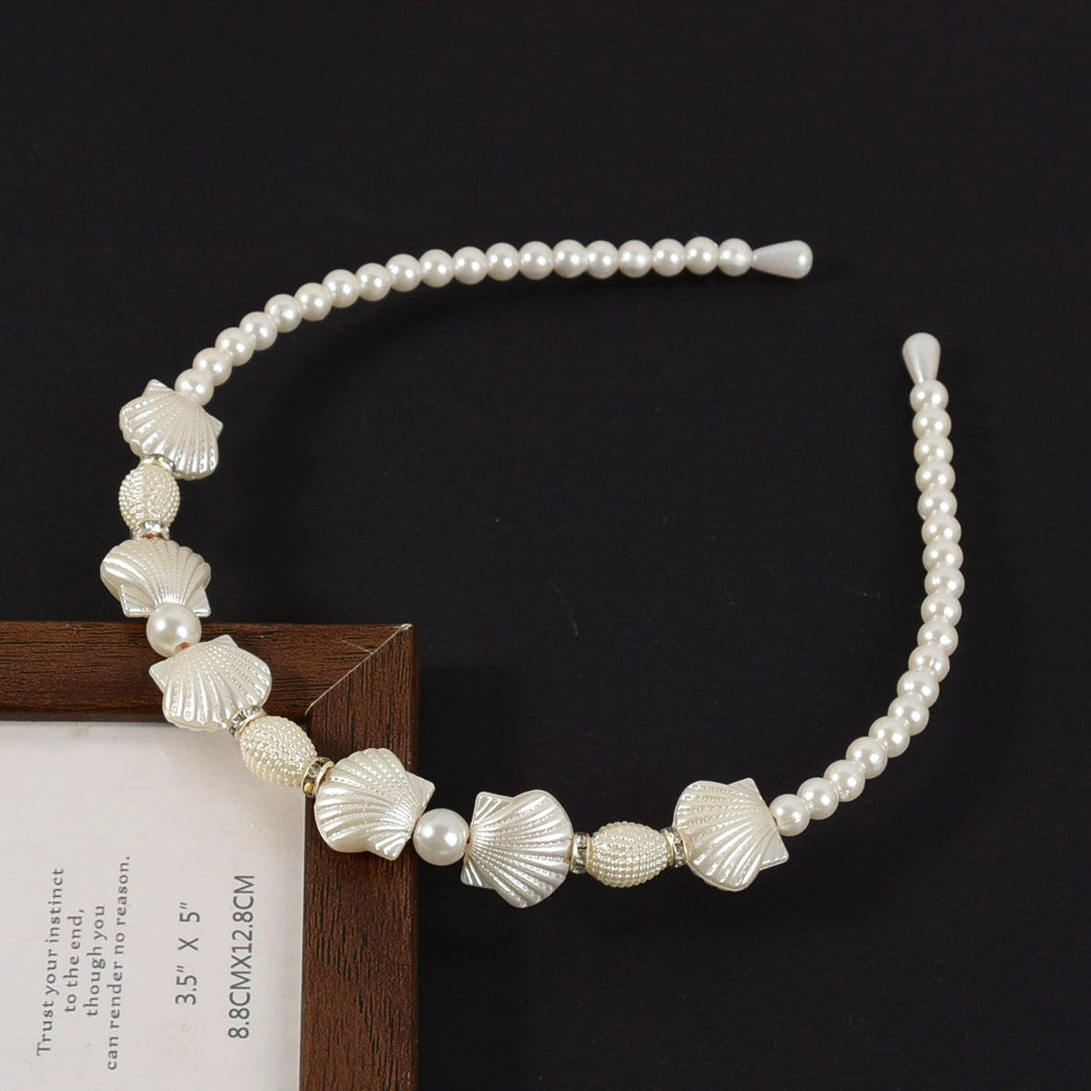 Wholesale Hand-woven imitation pearl headband wrapped headband bridal hair accessories crown bow versatile hairpin female