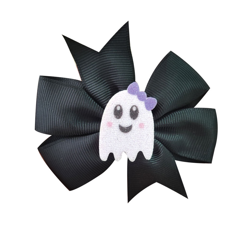 Wholesale Halloween Solid Color Bow Hairpin