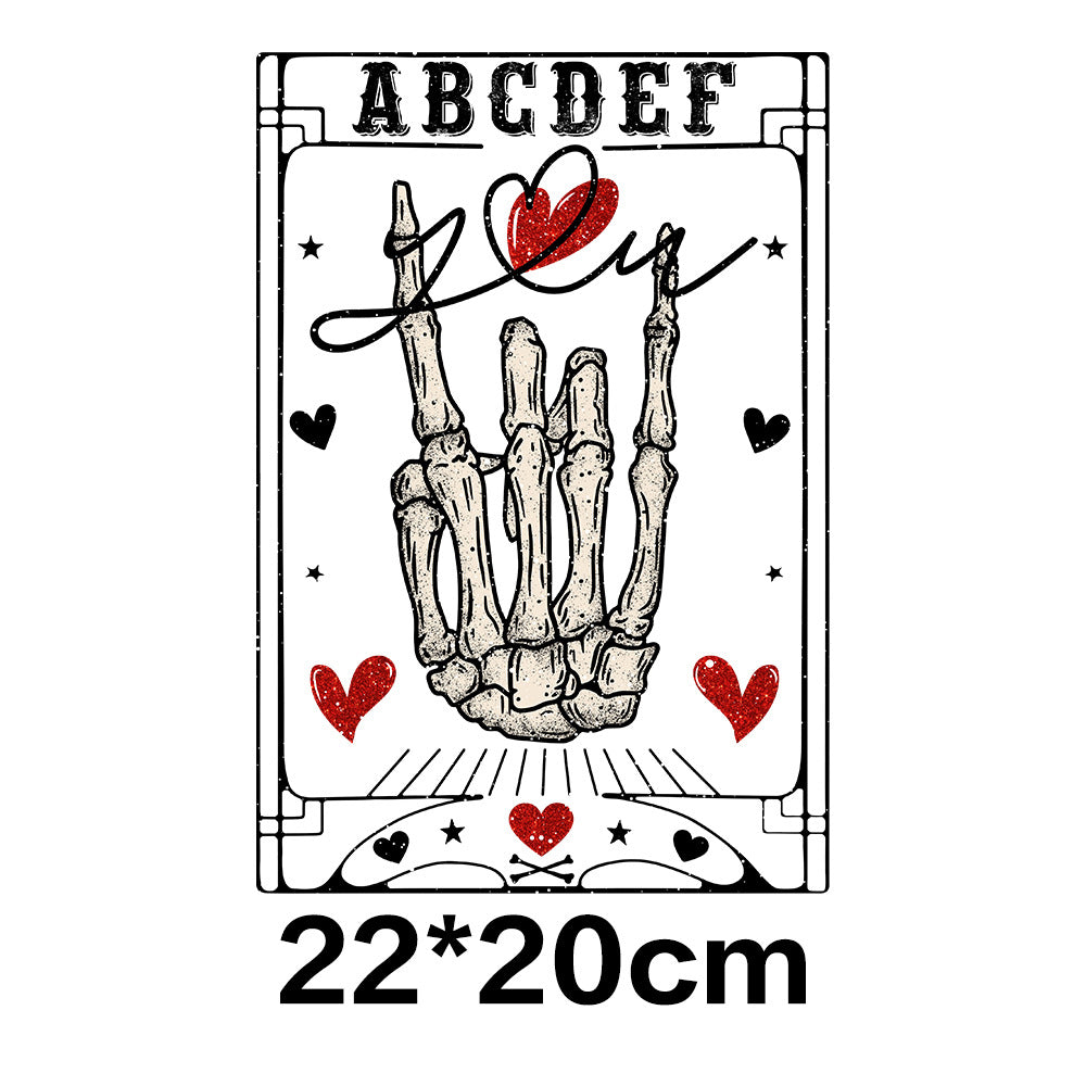 Wholesale Skeleton Valentine' s Day UV DTF Ready To Press Transfers Wraps
