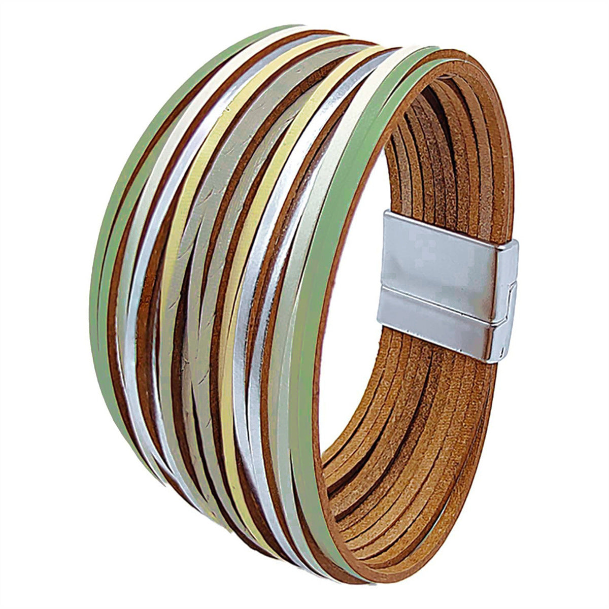 Wholesale Bohemian style multi-chain magnetic clasp bracelet