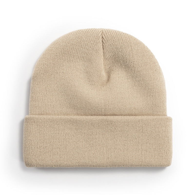 Wholesale All-match Solid Color Wool Knitted Hat