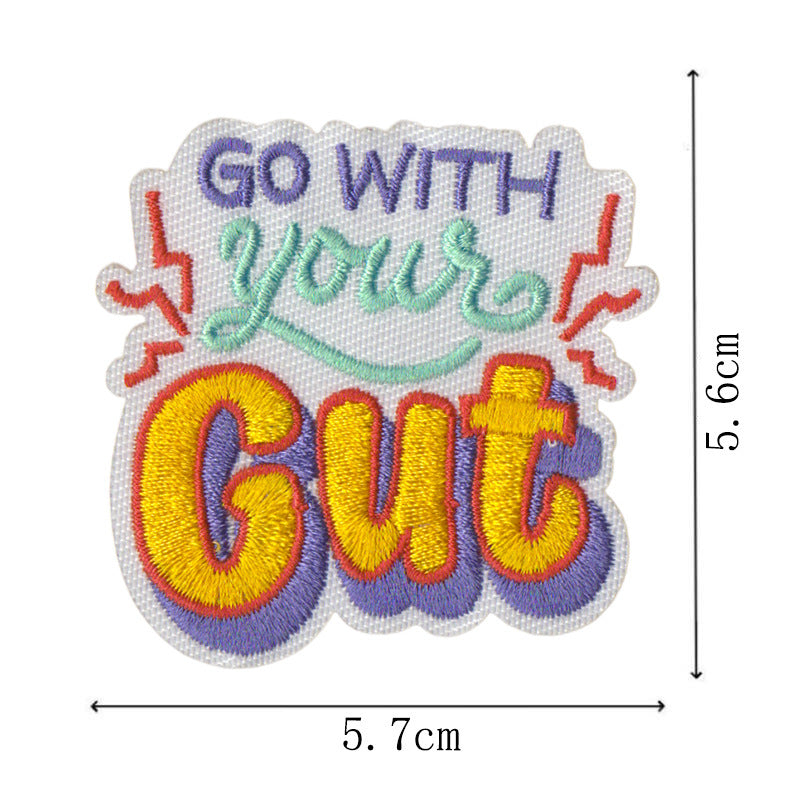Wholesale Embroidered Inspirational Quote Patches Set 22 Pieces Star Motif Iron On Decorative Fashion Accessory For Coats Gift