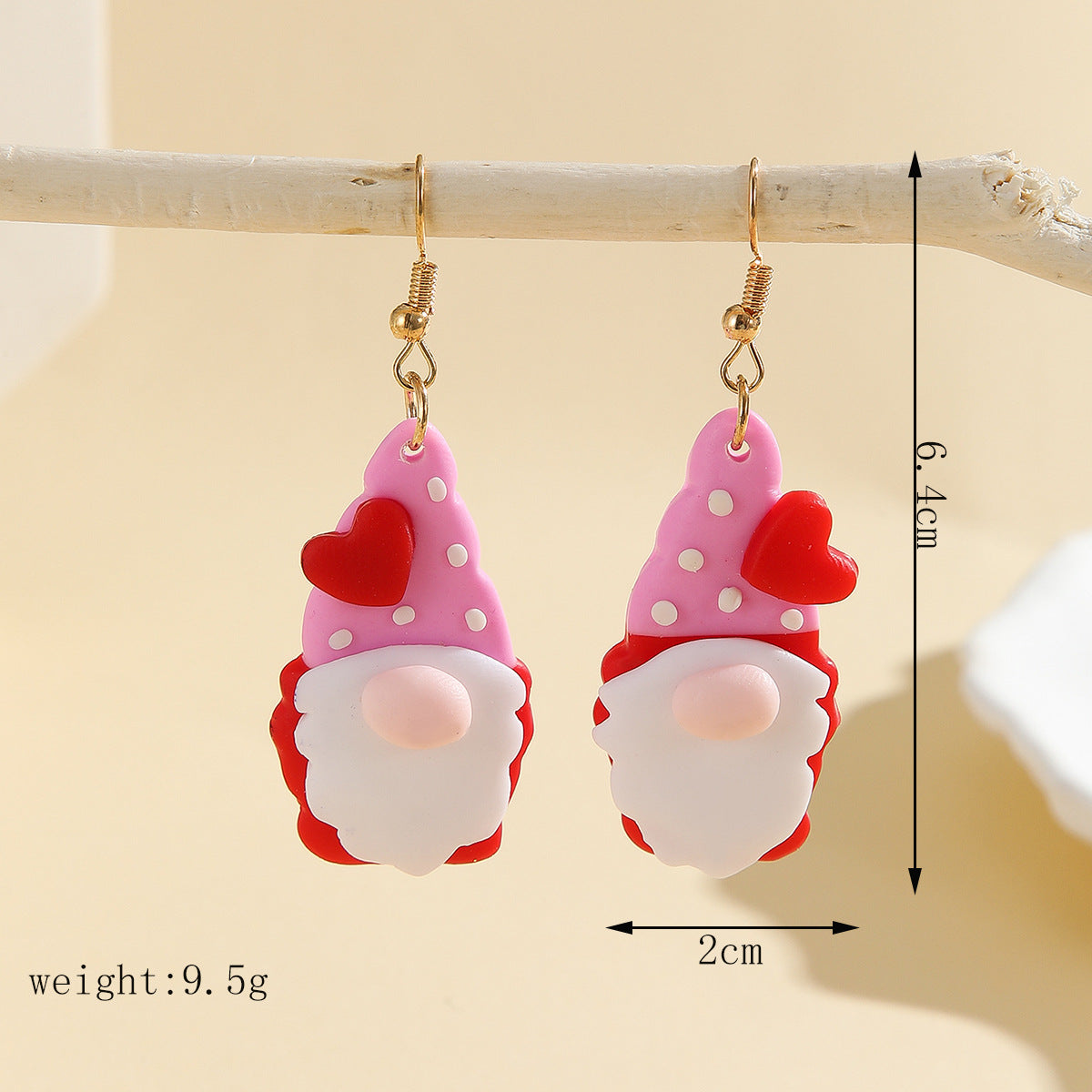 Wholesale Christmas handmade polymer clay red  soft clay earrings