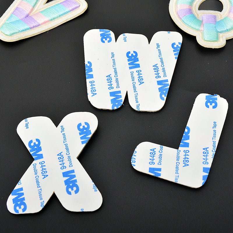 Wholesale Polyester 3D Embroidered Letter Patches Rainbow Self Adhesive DIY Fabric Appliques For Clothing Bags Shoes Hats Boutique Resale