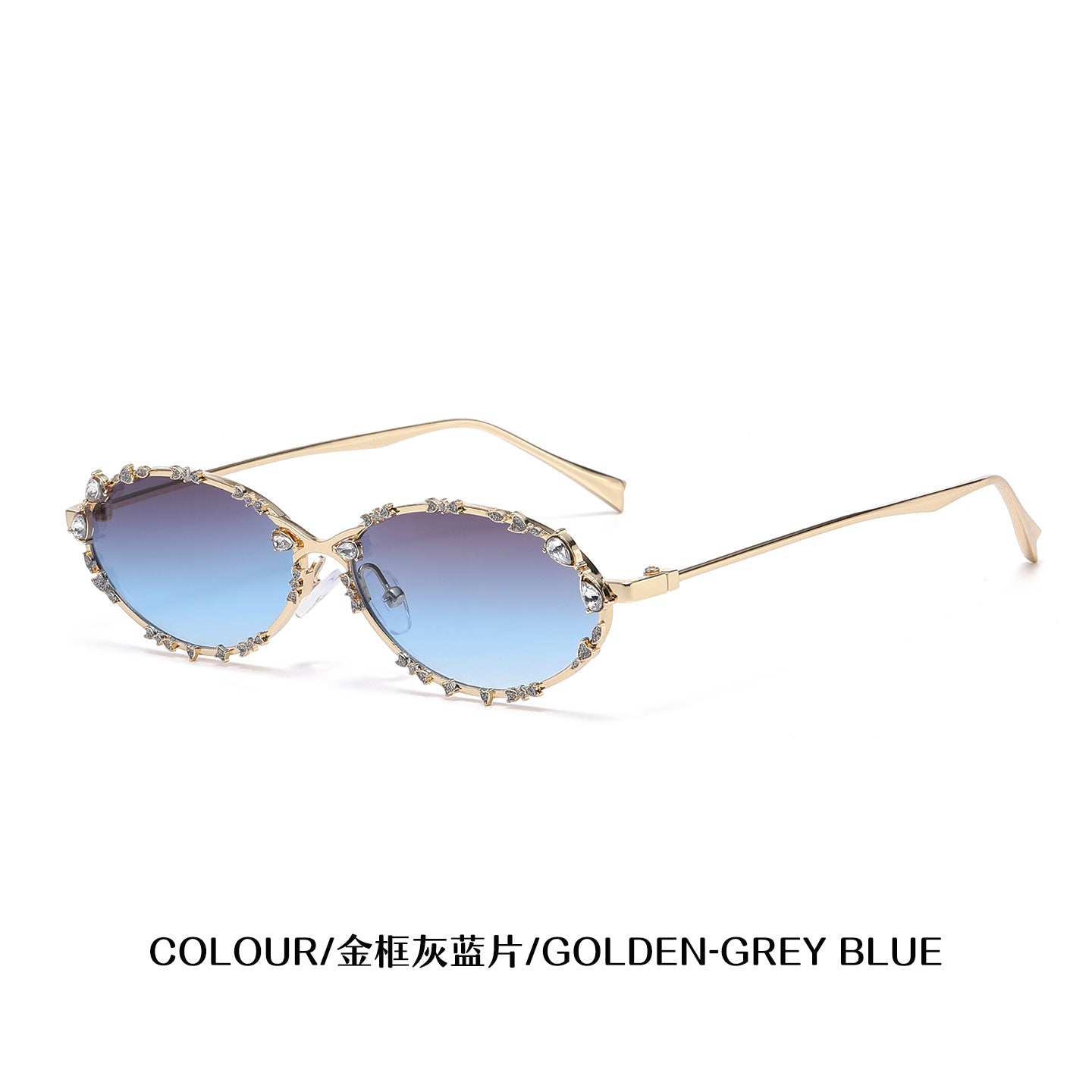 Wholesale Diamond studded anti blue light sunglasses