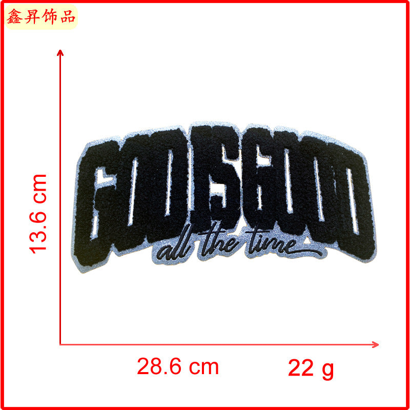 Wholesale   10pcs  Towel Embroidered Cloth Stickers Decorations Adhesive Clothing Direct Supply