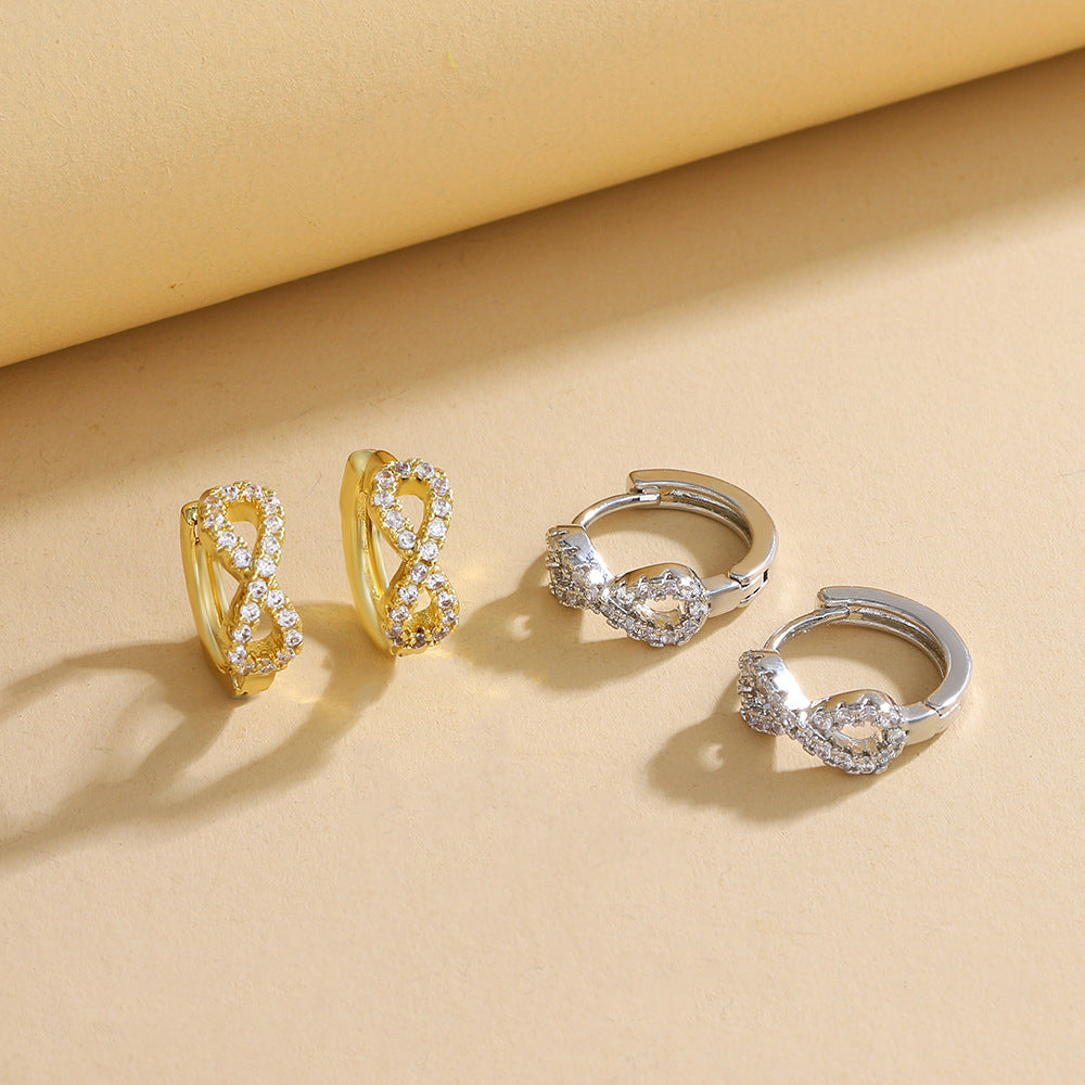 Wholesale Alphanumeric Earrings 8-shaped Earrings