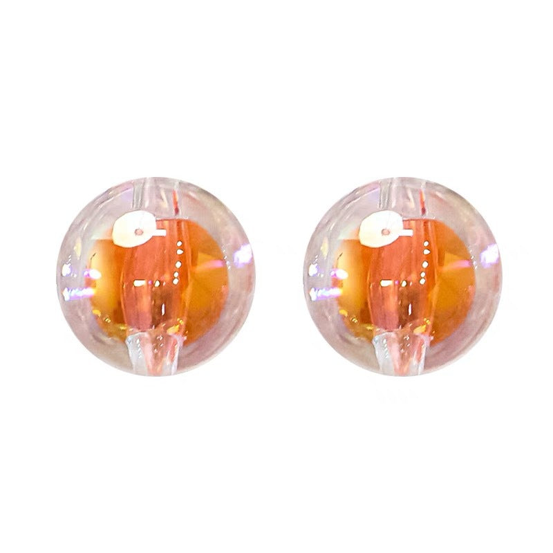 Wholesale 10pcs 16mm UV transparent sugar core round beads straight hole beads