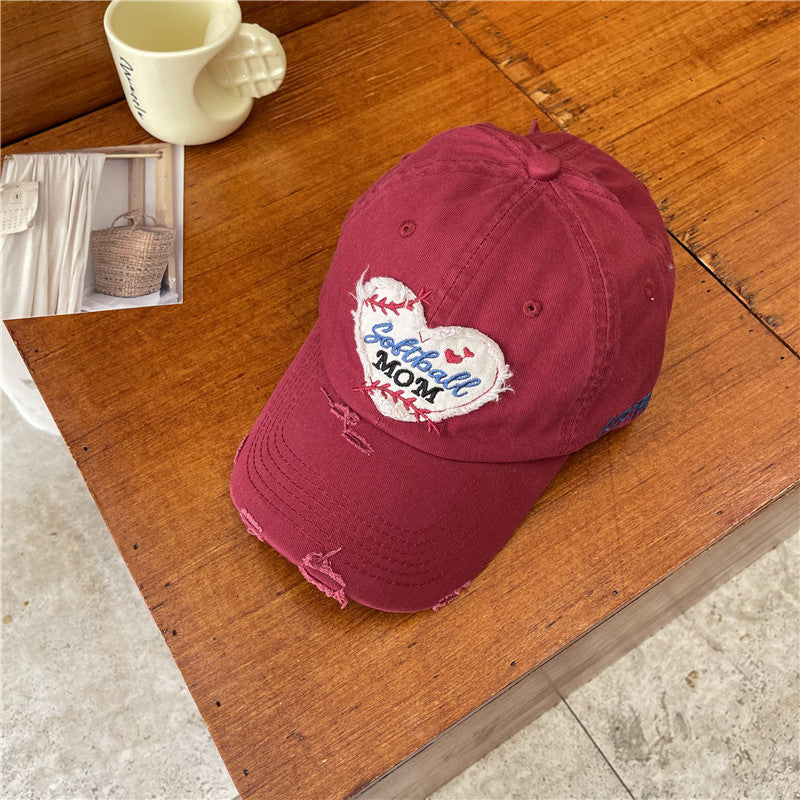 Wholesale Love Fleece Perforated Cotton Baseball Hat