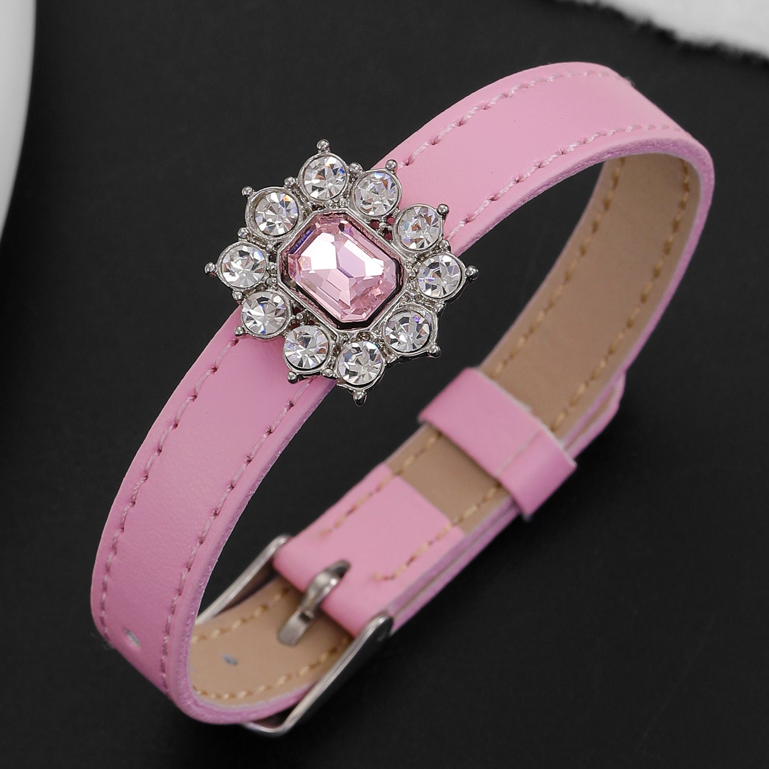 Wholesale women' s belt buckle zircon alloy bracelet