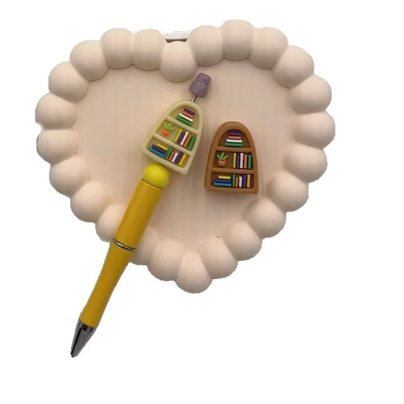 Wholesale 10pcs 3D Silicone bookshelf beads