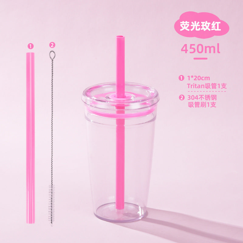 Wholesale Candy colored straw water cup